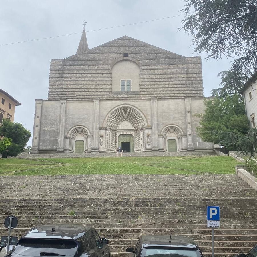 San Fortunato Church Todi – Gothic Facade View
