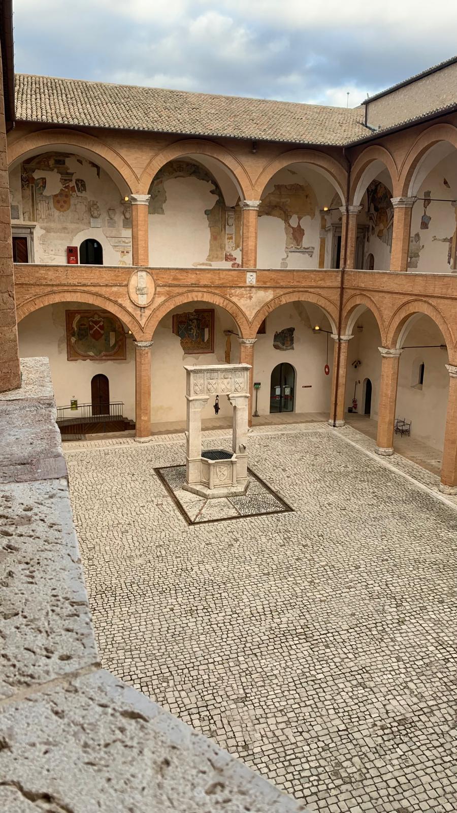 Internal courtyard of Rocca Albornoziana in Spoleto
