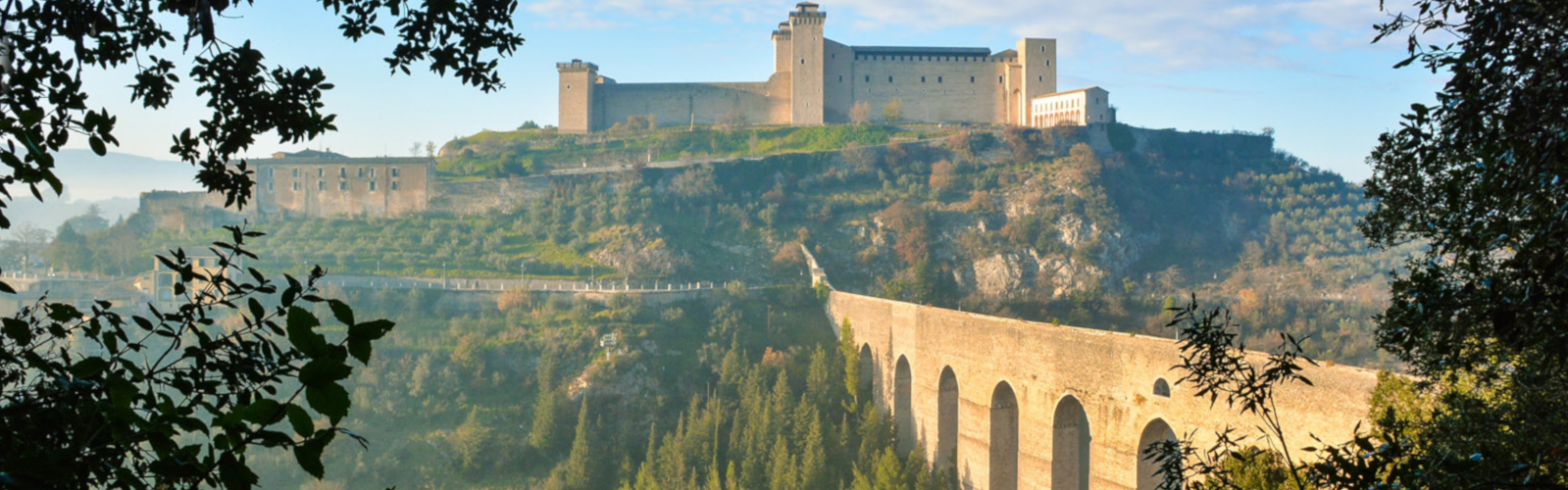 Historic Rocca Albornoziana and Ponte delle Torri in Spoleto, symbol of Umbria’s medieval heritage and green landscapes