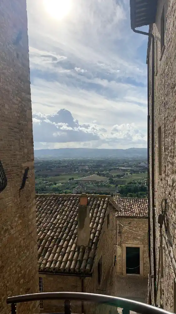 Panoramic view of Assisi and the Umbrian landscape