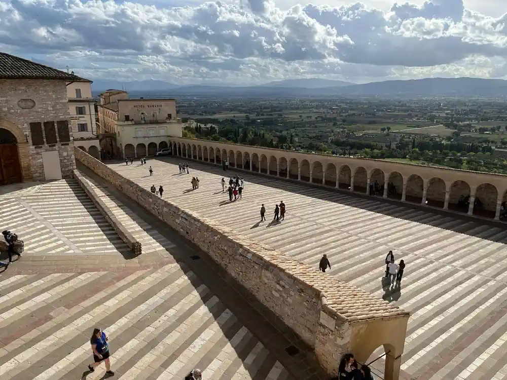 Piazza del Comune in the historic centre of Assisi